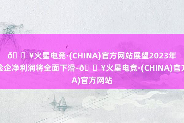 🔥火星电竞·(CHINA)官方网站展望2023年上市险企净利润将全面下滑-🔥火星电竞·(CHINA)官方网站