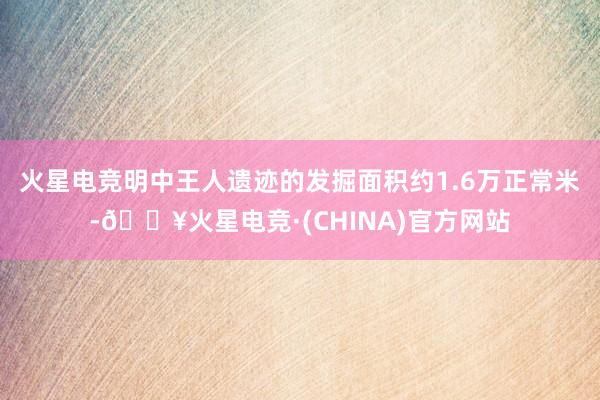 火星电竞明中王人遗迹的发掘面积约1.6万正常米-🔥火星电竞·(CHINA)官方网站